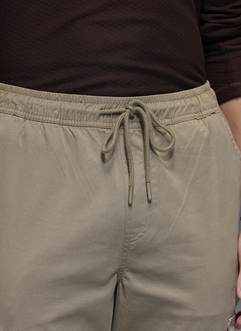 Wrogn Straight Fit Joggers  | Olive - Image 5